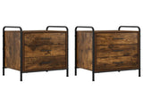 Bedside Cabinet 2 pcs Smoked Oak 48 x 36.5 x 60 cm 8013535