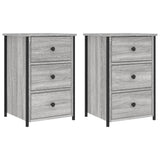 Bedside Cabinets 2 pcs Grey Sonoma 40x36x60 cm Engineered Wood 826000