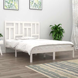 Bed Frame White Solid Pine Wood Double Modern Bed Frame 3104524