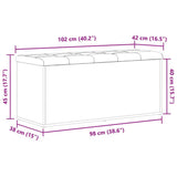Storage Bench Black oak 102 x 42 x 45 cm Engineered Wood 862985