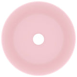 Luxury Wash Basin Round Matt Pink 40x15 cm Ceramic 147010