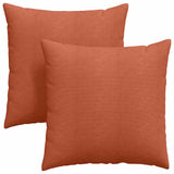 Sofa Pillows 2 pcs Red Orange 60 x 60 cm Corduroy Fabric 42014039