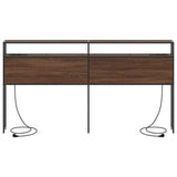 Storage Headboard with Shelf Brown oak 180 cm Engineered wood 859769