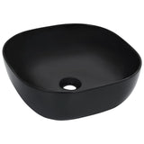 Wash Basin 42.5x42.5x14.5 cm Ceramic Black 143918