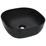 Wash Basin 42.5x42.5x14.5 cm Ceramic Black 143918