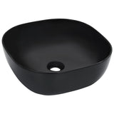 Wash Basin 42.5x42.5x14.5 cm Ceramic Black 143918