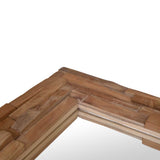 244563 Decorative Mirror Teak 90x60 cm Rectangular
