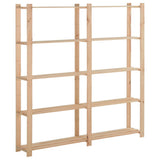 5-Tier Storage Rack 170x28.5x170 cm Solid Pinewood 327319