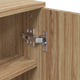 Corner Bathroom Mirror Cabinet Oak 30x24x60 cm 357980