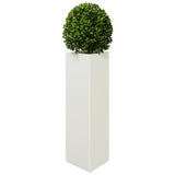 Garden Planter White Triangular 30x26x75 cm Steel 851145