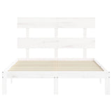Bed Frame without Mattress White 120x200 cm Solid Wood Pine 3193527