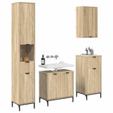 Bathroom Furniture Set Sonoma Oak Engineered wood, Metal 3393115