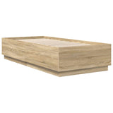 Bed Frame Sonoma Oak 100 x 200 cm Engineered Wood 3408105