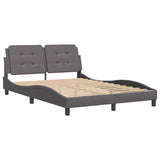 Bed Frame without Mattress "Zadar" Grey 140x190 cm Faux Leather 3208180