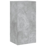 TV Wall Cabinet with LED Lights Concrete Grey 40.5x35x80 cm 837263