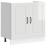 Kitchen Cabinet with Door Kalmar Glossy White 80 x 46 x 81.5 cm 3315003