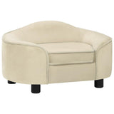 Dog Sofa Cream Plush, Solid Pinewood, Foam 67 x 47 x 36 cm 171090