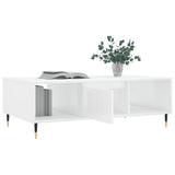 Coffee Table High Gloss White 104x60x35 cm Engineered Wood 827078