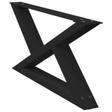 Coffee Table Legs 2 pcs Black 70x cm Steel 4012692