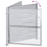 Garden Gate with Lock Silver 85 x 97 cm Stainless Steel 3402576