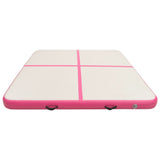 Inflatable Gymnastics Mat with Pump 200x200x15 cm PVC Pink 92697