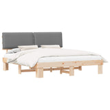Bed Frame with Upholstered Headboard Light Grey 180 x 200 cm 3398069