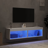 TV Cabinets with LED Lights 2 pcs White 60x30x30 cm 837128