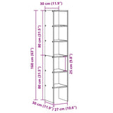 Bookcases 2 pcs Stackable White 30x30x80 cm Engineered Wood 858804