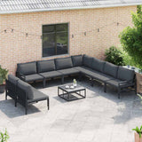 Garden Sofa Set Anthracite Steel 3378996