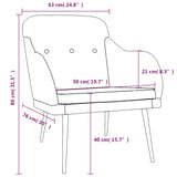 Armchair Taupe 63x76x80 cm Fabric 351479