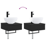 Wall-Mounted Wash Basin Black 40 x 41 x 40.5 cm Engineered Wood 890179