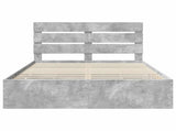 Bed Frame with Drawer Concrete Grey 160 x 200 cm Engineer Wood 3411820