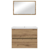 Bathroom Furniture Set 3 pcs Artisan Oak Engineered Wood 3393503