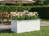 Garden Planter with LED White 40 x 80 x 40 cm Steel 8008156