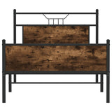 Bed Frame without Mattress Smoked Oak 107x203 cm Engineered Wood 4106922