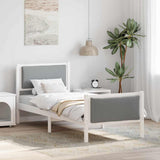 Bed Frame with Headboard Light Grey 75 x 190 cm Fabric 878373