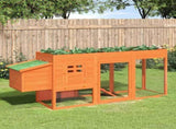 Chicken Coop Brown 204x50x84 cm Solid Wood Pine 172236
