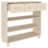 Console Table HAMAR Honey Brown 90x35x90 cm Solid Wood Pine 340464
