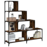 Bookcase 4-Stair Smoked Oak 139x33.5x149 cm Engineered Wood 842478