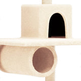 Cat Tree with Sisal Scratching Posts Cream 168 cm 171699