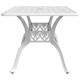 Garden Table White 150x90x72 cm Cast Aluminium 4002805