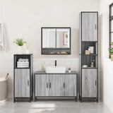 2 Piece Bathroom Furniture Set Grey Sonoma Engineered Wood 3300923