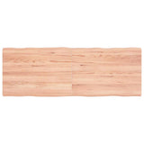 Table Top Light Brown 140x50xcm Treated Solid Wood Live Edge 363964