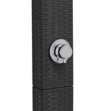 Outdoor Shower Black 50x55x224 cm Poly Rattan and Acacia Wood 368206