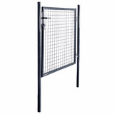 Mesh Garden Gate Galvanised Steel 100x100 cm Grey 143369