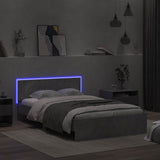 Bed Frame Concrete Grey Engineered Wood, Plywood Slats 140 x 200 cm 3207612