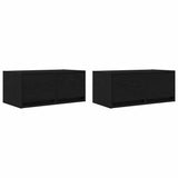 TV Cabinets 2 pcs Black Oak 60x31x25.5 cm Engineered Wood 861493