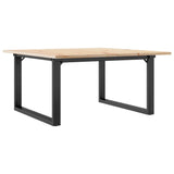 Coffee Table O-Frame 90x90x45 cm Solid Wood Pine and Steel 3282665