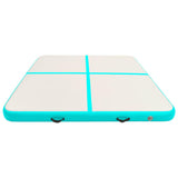 Inflatable Gymnastics Mat with Pump 200x200x15 cm PVC Green 92699