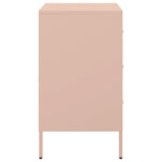 ZNTS Bedside Cabinets 2 pcs Pink 36x39x68 cm Steel 843081